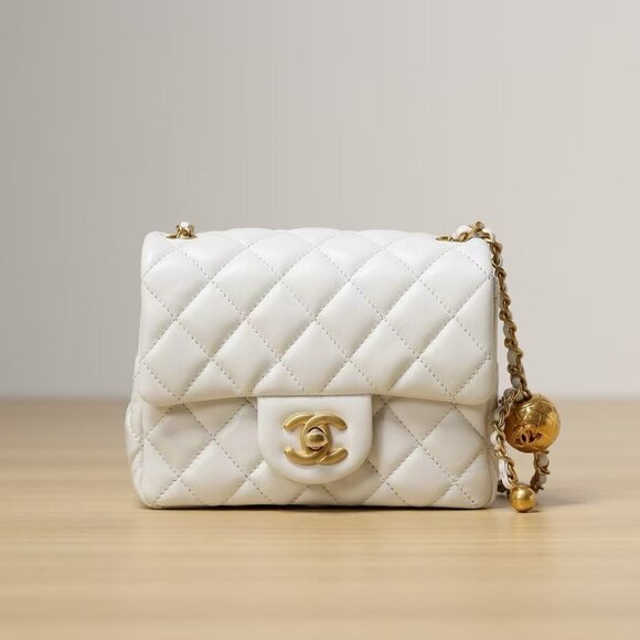 CHANEL Mini Square Bag with Ball  Like New - Picture 4 of 7